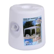 Eda pied tonnelle blanc en plastique polyéthylène à remplir