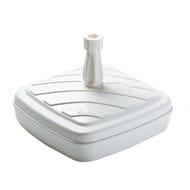 Pied de parasol plastique carre blanc pour tige diam 18 à 33mm