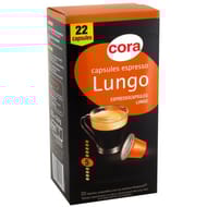 Cora capsules x 22 espresso lungo 114g