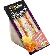 Sodebo sandwich le gourmand club pavot saumon fumé 190g