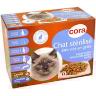Cora pack gelée chat stérilisé 12x85g
