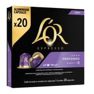 L'or café capsules espresso lungo profondo x20 104g