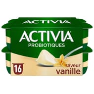 Activia bifidus saveur vanille sans arôme artificiel 16x125g