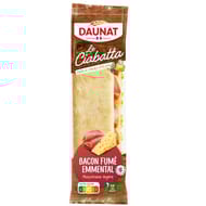 Daunat ciabatta baguette bacon fumé emmental 200g