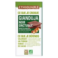 Ethiquable chocolat noir gianduja bio 100g