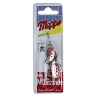 2 cuillers aglia argent points rouges n°2 mepps