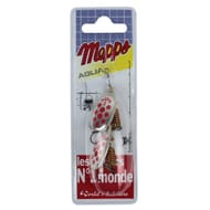 2 cuillers aglia argent points rouges n°3 mepps