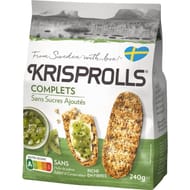 Krisprolls pains suedois complets sans sucres ajoutés 240g