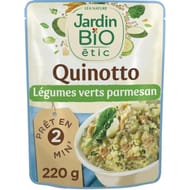 Jardin bio etic quinotto légumes verts parmesan sachet express 220g