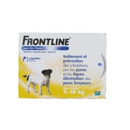 Frontline spot on chien 2/10kg 4 pipettes 0.67ml blisters