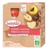 Babybio gourde pomme figue de provence 4x90g dès 6 mois
