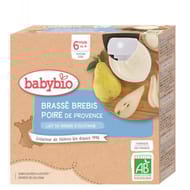Babybio gourde brassé brebis poire 4x85g dès 6 mois