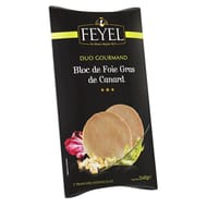 Feyel duo gourmand bloc de foie gras de canard 2 tranches de 40g