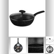 Sauteuse aluminium forgé diamètre 28 cm  + couvercle "caractère"