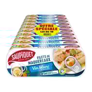 Saupiquet maquereaux vin blanc - 1/4x10 176g