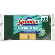 Spontex gratte-éponge fibres recyclées x6