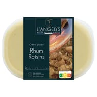 L'angelys bac crème glacée rhum raisins bac 750ml 500g