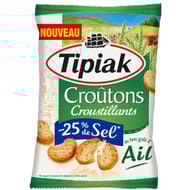Tipiak croutons croustillants ail -25% sel 80g