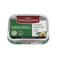 Les mouettes d'Arvor sardines à l'huile d'olive vierge extra bio 115g