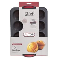 Moule 12 muffins en silicone bords rigides