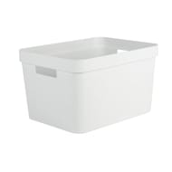 Bac de rangement stone blanc ceruse 18l