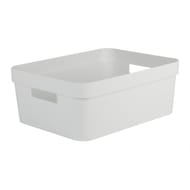 Bac de rangement stone blanc ceruse 12l