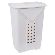 Coffre à linge prima polypropylène blanc céruse 60l