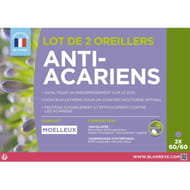 Lot 2 oreillers 60x60 anti acariens phytopure
