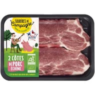 Cote echine de porc bio x2 300g Sourires de campagne