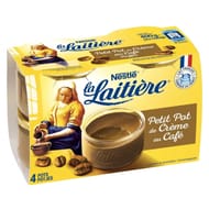 La Laitière petit pot de crème café 4x100g