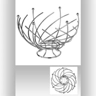 Corbeille fruits spirale