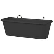 Eda jardinière chorus 50cm + plateau + sup.inv. - anthracite
