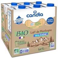 Candia lait demi écrémé bio brique 6x1l