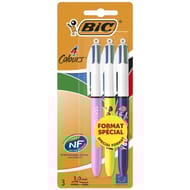 Bic stylo bille 4 colours message x 3 format spécial
