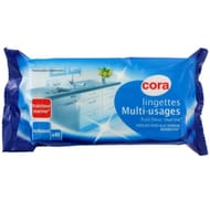 Cora lingettes nettoyantes multi-usages marine recharges x40