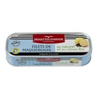 Les mouettes d'Arvor filets de maquereaux au naturel et au citron bio 169G