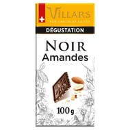 Villars tablette noir amandes caramélisées 100g
