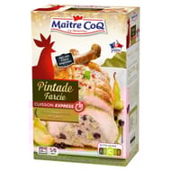 Maître Coq pintade farcie poire caramélisée et cassis cuisson express