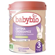 Babybio lait poudre 3eme âge croissance optima des 10 mois 800g