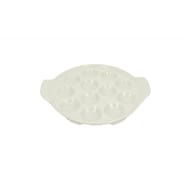 Plat escargots 12 empruntes en porcelaine blanche 22.5x19.5x2.5cm