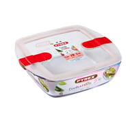 Pyrex plat carre couvercle micro ondes 17cm cook & heat