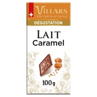 Villars tablette dégustation lait aux éclats de caramel 100g