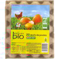 Nature bio 20 oeufs de poule plein air