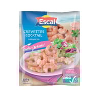 Escal queues de crevettes décortiquées cuites cocktail asc 330g
