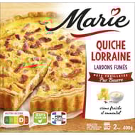Marie quiche lorraine lardons fumés crème fraîche et emmental 400g