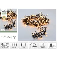 Guirlande ext microcluster 560 led blanc chaud