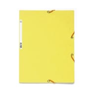 Exacompta chemise à élastique 3 rabats carte lustrée jaune citron