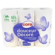 Cora papier toilette décoré 2 plis x6 rouleaux