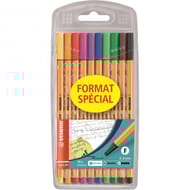 Stabilo 10 feutres d'écriture point 88 ''format spécial''