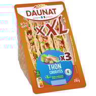 Daunat XXL club suédois thon crudité 210g